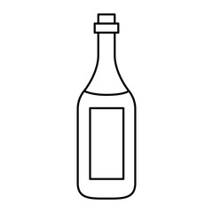 champagne bottle drink isolated icon