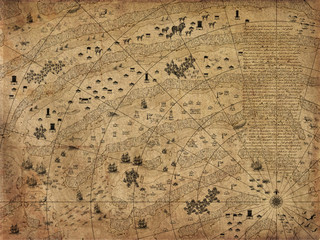 Old vintage fantasy map  graphic © Olha_And