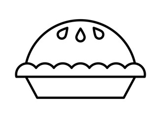 sweet pie pastry isolated icon