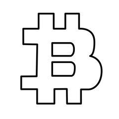 Bitcoin sign icon vector illustration isolated