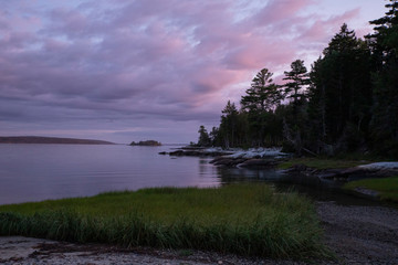 Sunset Along Maine Cove