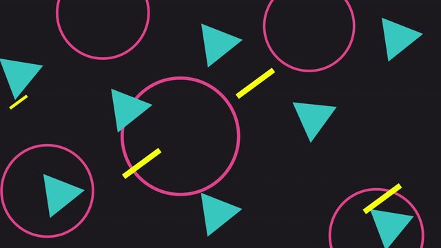 colors lines and geometric figures animation