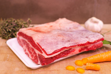 Pièce de viande chez le boucher