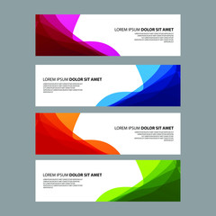 Naklejka premium Vector Abstract design banner web template