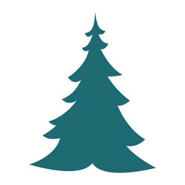 merry christmas pine tree icon