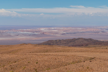 Dry Desert Formations in the Mist