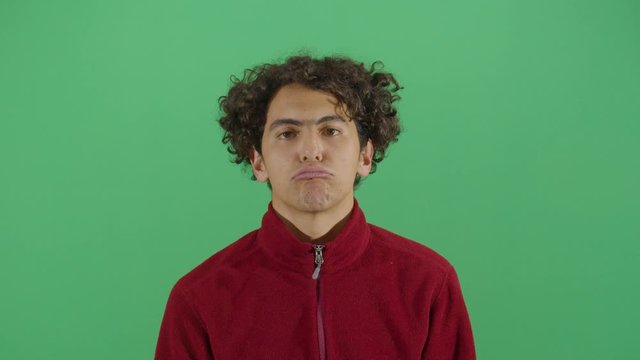 Facial Expression Of A Adult Man Pouting