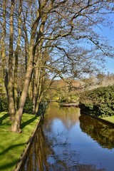 Creek in Keukenhof - The largest flower park - Netherlands country of tulips