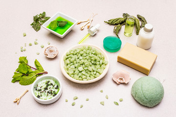 Healthy self-care. Minimalist organic lifestyle. Comfort and natural pharmacy