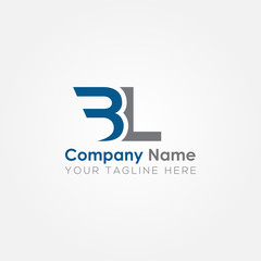 Initial BL Letter logo vector template design. Simple Linked Letter BL Logo design.