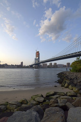 New York Manhattan bridge panorama