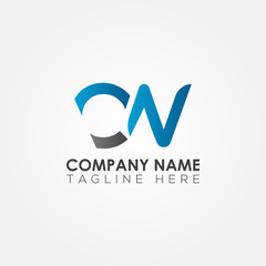 Initial CN Letter logo vector template design. Linked Letter CN Logo design.