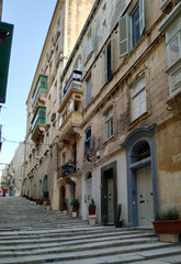 street of Malta, facade balcony view