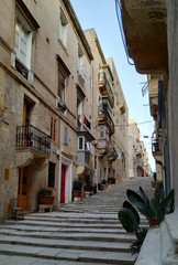 street of Malta, facade balcony view