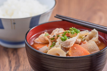 冬の味覚　豚汁