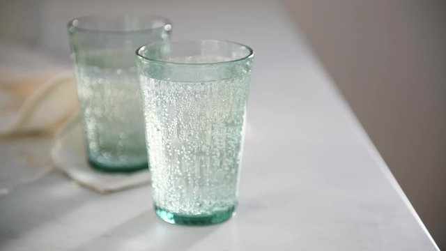Glasses with Sparkling Mineral Water