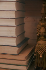 Fototapeta na wymiar pile of books knowledge concept