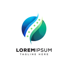 spine medical logo design premium vector template