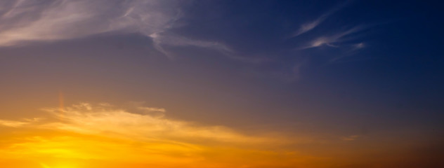 Amazing sunset and sunrise.The color is very beautiful, perfect for a travel background.