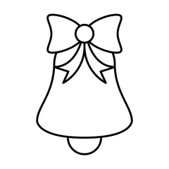 merry christmas bell decoration icon