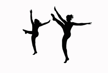 Obraz na płótnie Canvas Dancing Silhouette