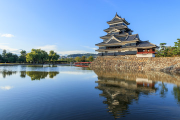夕暮れの松本城　長野県松本市　Matsumoto Castle　Nagano Matsumoto city