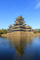 夕暮れの松本城　長野県松本市　Matsumoto Castle　Nagano Matsumoto city