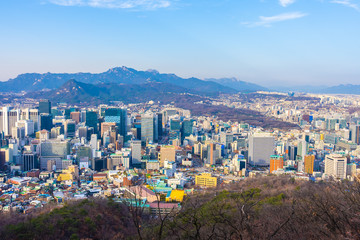 Beautiful landscape and cityscape of Seoul city