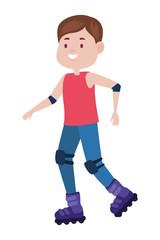 young man in skates character