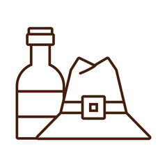 pilgrim hat accessory isolated icon