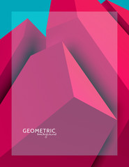 3D Geometric Divided Cube Background  