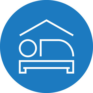 Hotel Room Lodging Outline Icon