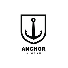 old badge anchor logo icon design vector illustration © Alpha Factory Std