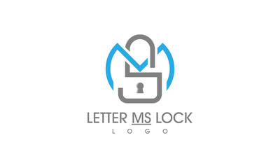 Letter MS Lock Logo