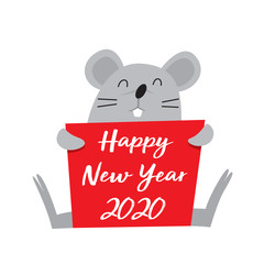 happy new year 2020. Year of mouse.