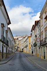 Fototapeta na wymiar on the street in the Evora city - Portugal 29.Oct.2019