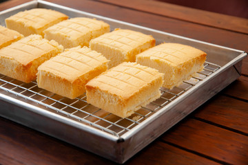 Homemade classic butter cake