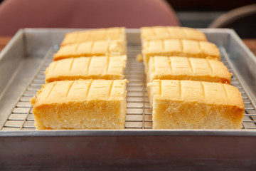 Homemade classic butter cake