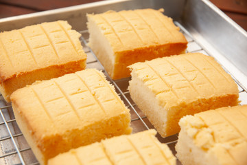 Homemade classic butter cake