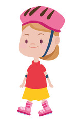 cute little girl with skates character