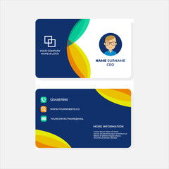 Modern Geometric and Creative Business Card Template. Exclusive and Minimalist Style Design. Easy to use and Ready to Print. Vector Illustration