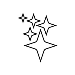 sparkle icon in trendy flat design
