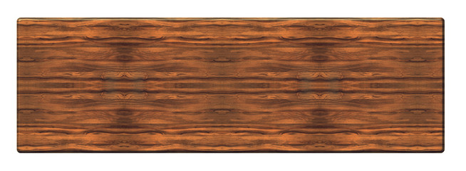 top wooden long table isolated on white background,Brown desk