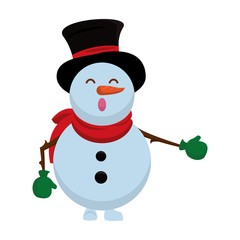 merry christmas snowman cute character