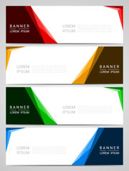 Fototapeta premium Abstract corporate business banner web template, vector illustration