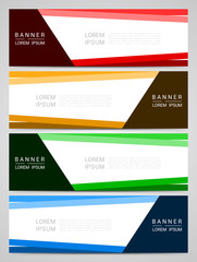 Fototapeta premium Abstract corporate business banner web template, vector illustration