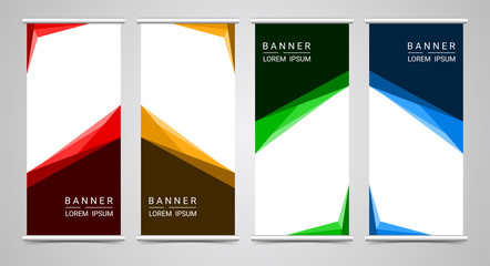 Abstract corporate business roll up template, vector illustration