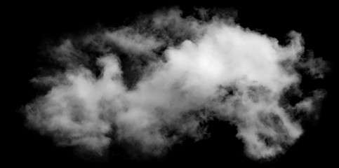 Obraz na płótnie Canvas White cloud isolated on black background,Textured smoke,brush effect