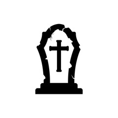 Tombstone icon vector design template