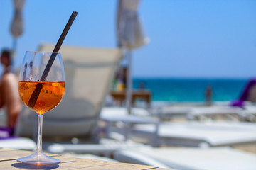 Cocktail on the Beach; Drink Beside the Ocean